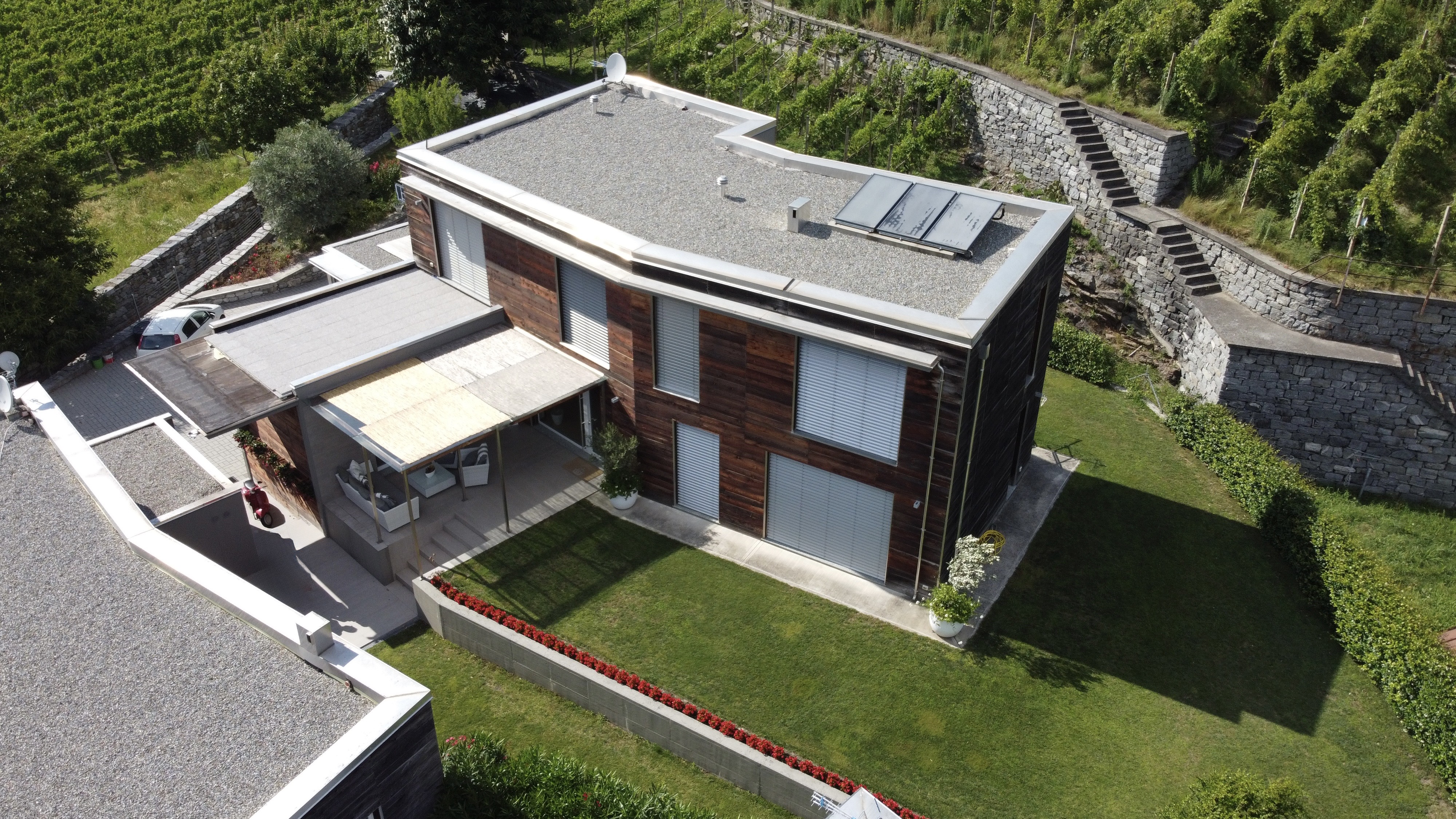 Villa con rivestimento in legno